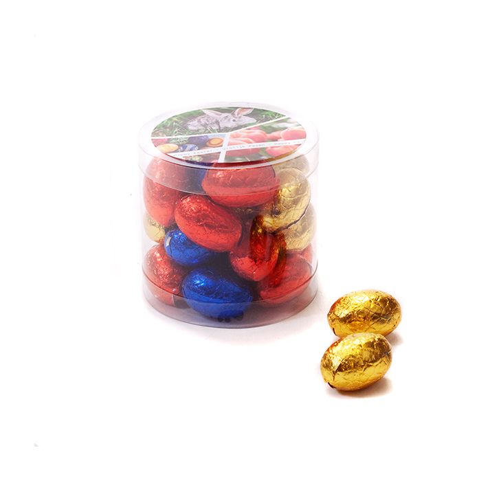 Kleine koker met paaseitjes